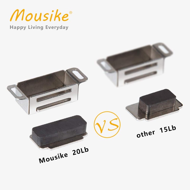 Mousike Cabinet Magnets Magnetic Door Catch Stainless Steel Door Magnet for Kitchen Bathroom Cupboard Wardrobe Closet Closures Cabinet Door Drawer Latch 20 lbs(20Pack) - Image 3